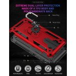 Wholesale LG Harmony 4 / Premier Pro Plus / K41 Tech Armor Ring Grip Case with Metal Plate (Red)